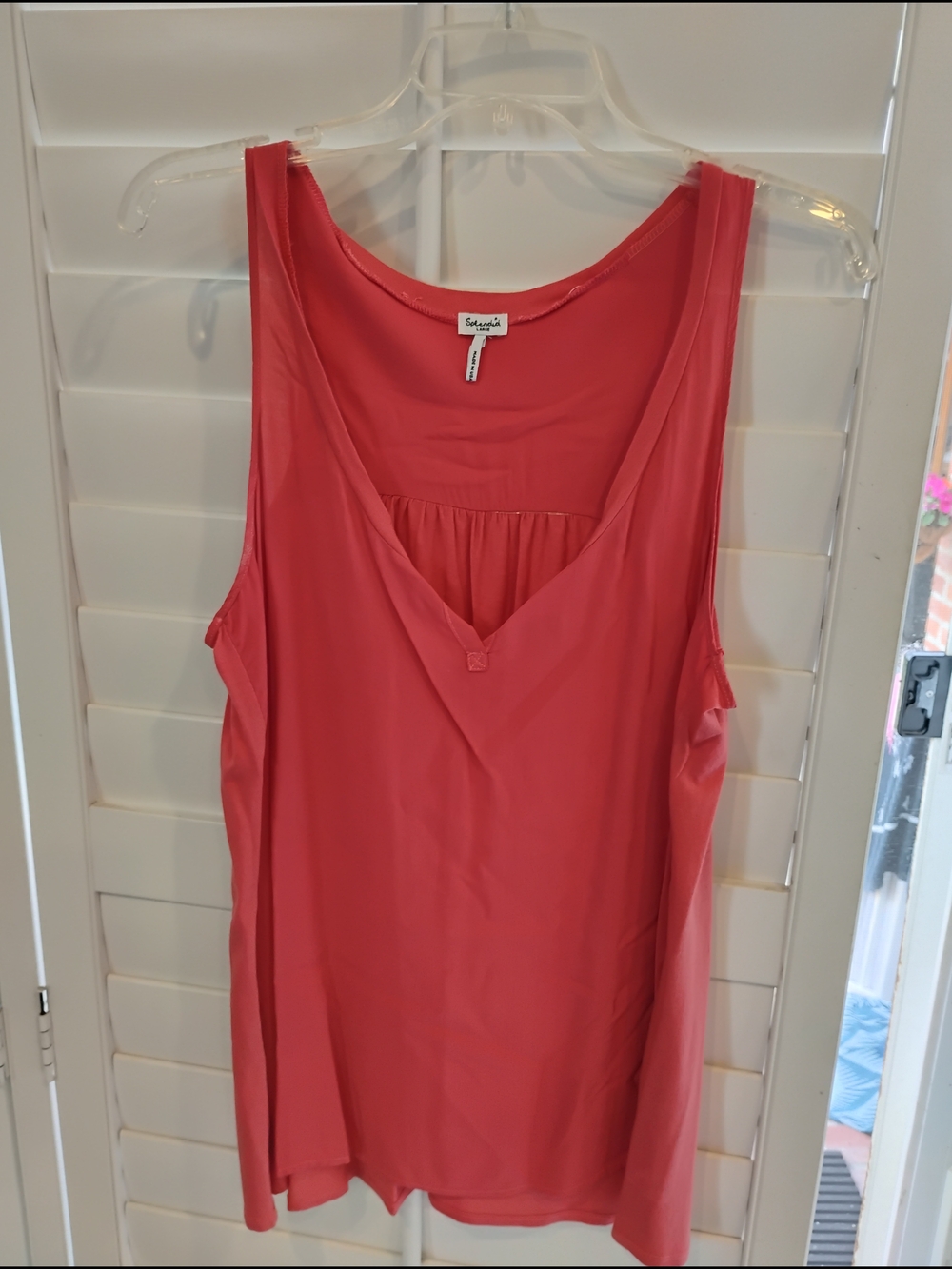 Splendid Coral Pink Sleeveless Top